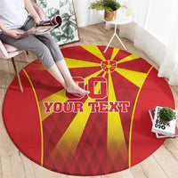 Custom Macedonia Football Round Carpet Come On Lavovi - Wonder Print Shop