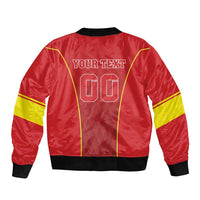 Custom Macedonia Football Sleeve Zip Bomber Jacket Come On Lavovi - Wonder Print Shop
