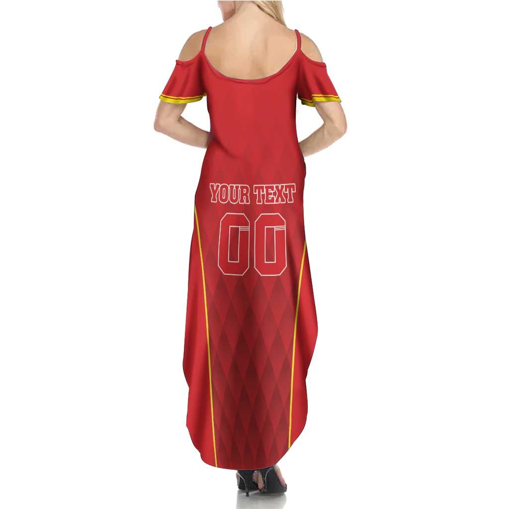 Custom Macedonia Football Summer Maxi Dress Come On Lavovi - Wonder Print Shop
