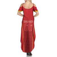 Custom Macedonia Football Summer Maxi Dress Come On Lavovi - Wonder Print Shop
