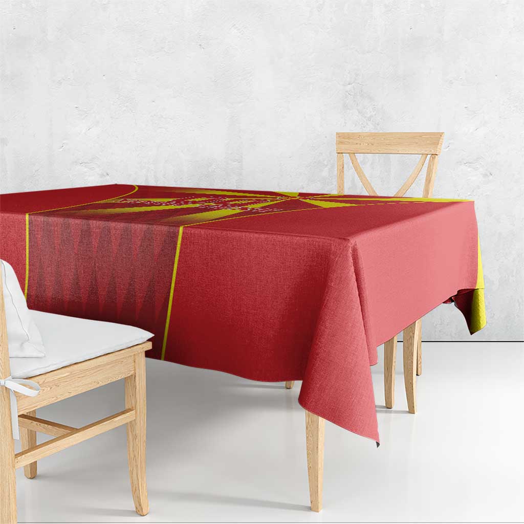 Custom Macedonia Football Tablecloth Come On Lavovi - Wonder Print Shop