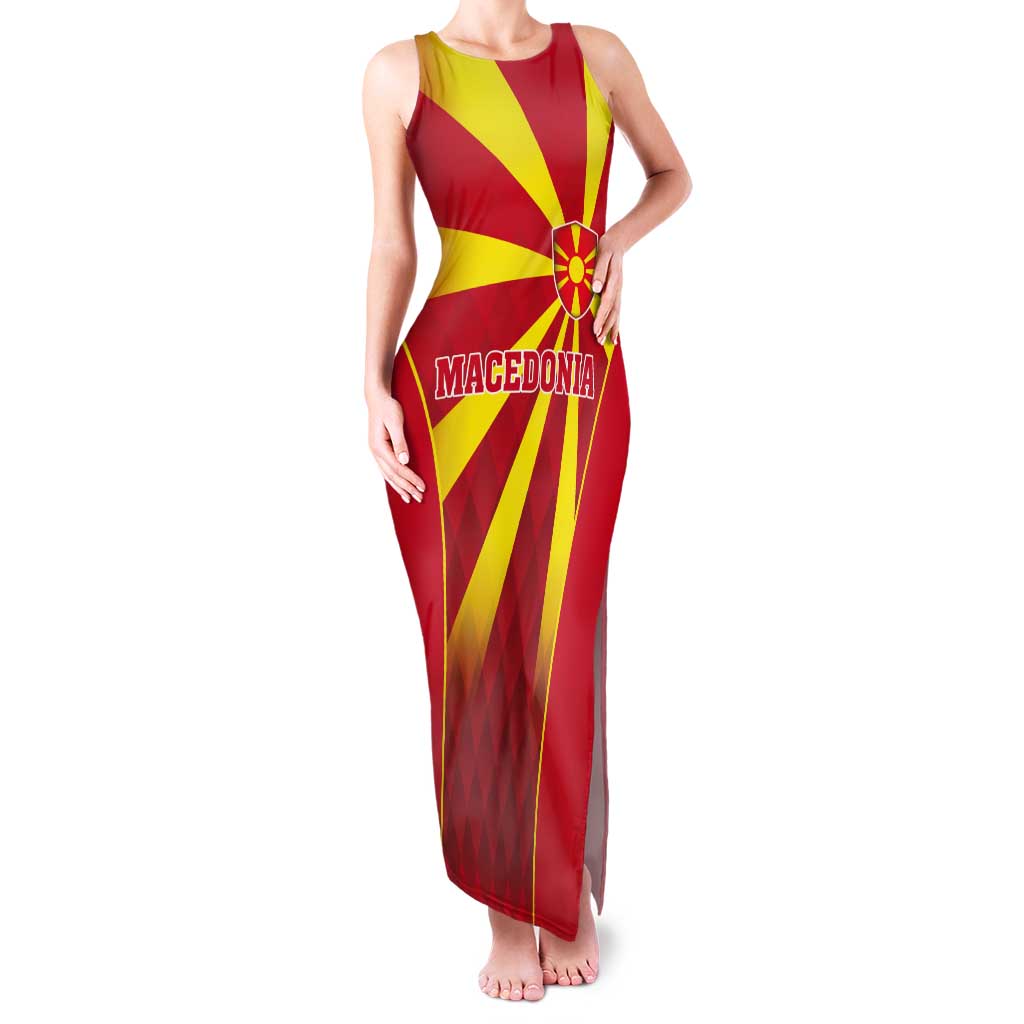Custom Macedonia Football Tank Maxi Dress Come On Lavovi - Wonder Print Shop