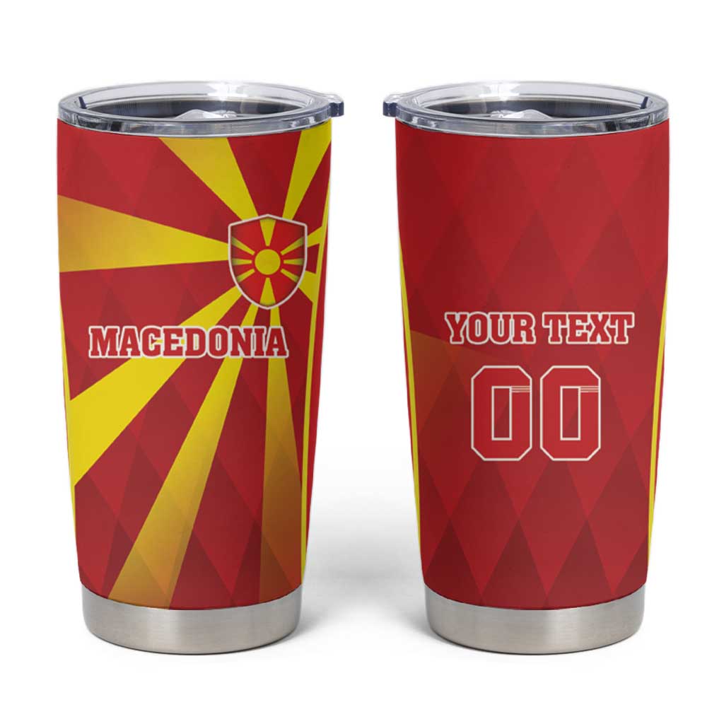 Custom Macedonia Football Tumbler Cup Come On Lavovi - Wonder Print Shop