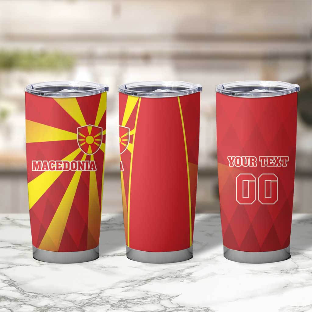 Custom Macedonia Football Tumbler Cup Come On Lavovi - Wonder Print Shop
