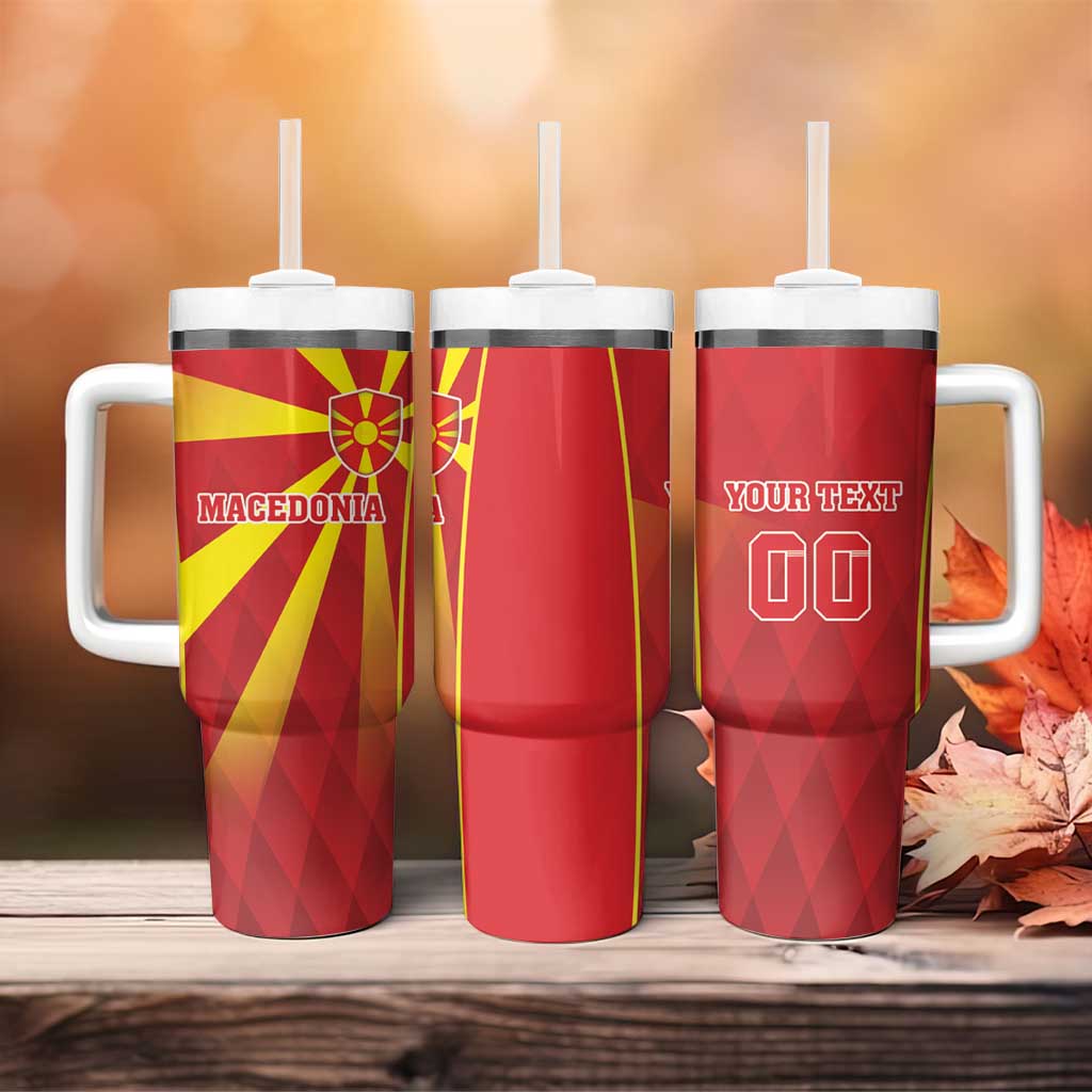 Custom Macedonia Football Tumbler With Handle Come On Lavovi - Wonder Print Shop