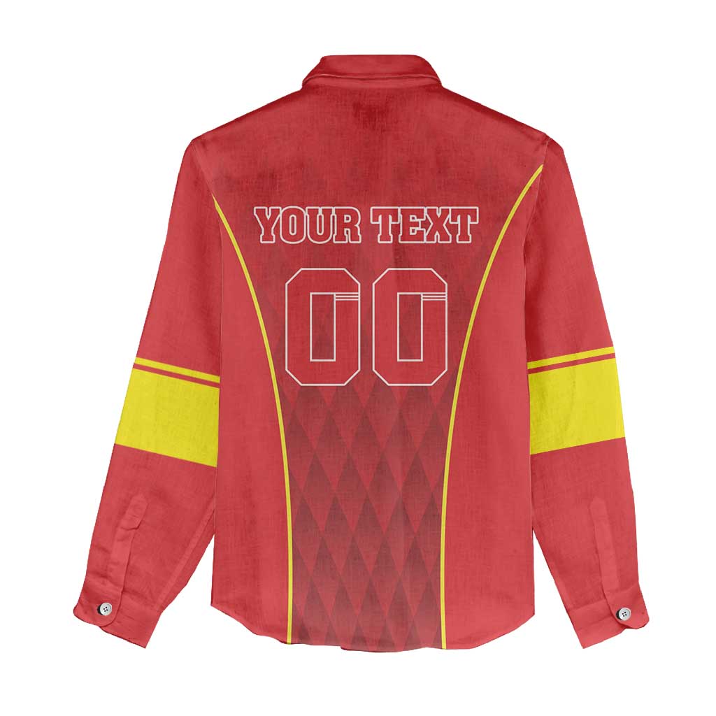 Custom Macedonia Football Women Casual Shirt Come On Lavovi - Wonder Print Shop