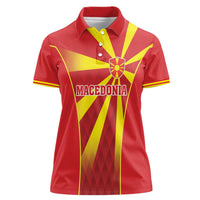 Custom Macedonia Football Women Polo Shirt Come On Lavovi - Wonder Print Shop