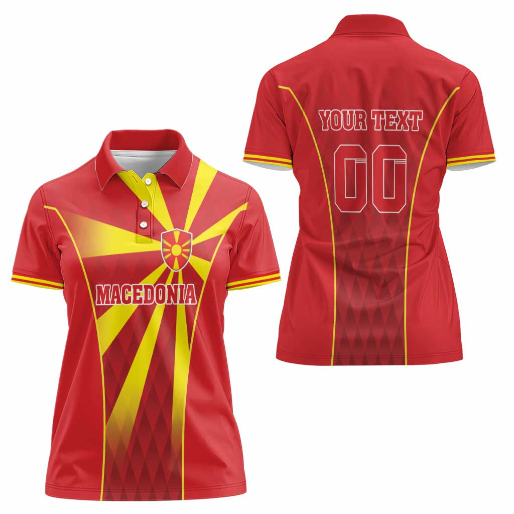 Custom Macedonia Football Women Polo Shirt Come On Lavovi - Wonder Print Shop