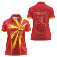 Custom Macedonia Football Women Polo Shirt Come On Lavovi - Wonder Print Shop
