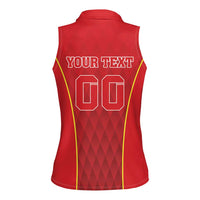 Custom Macedonia Football Women Sleeveless Polo Shirt Come On Lavovi - Wonder Print Shop