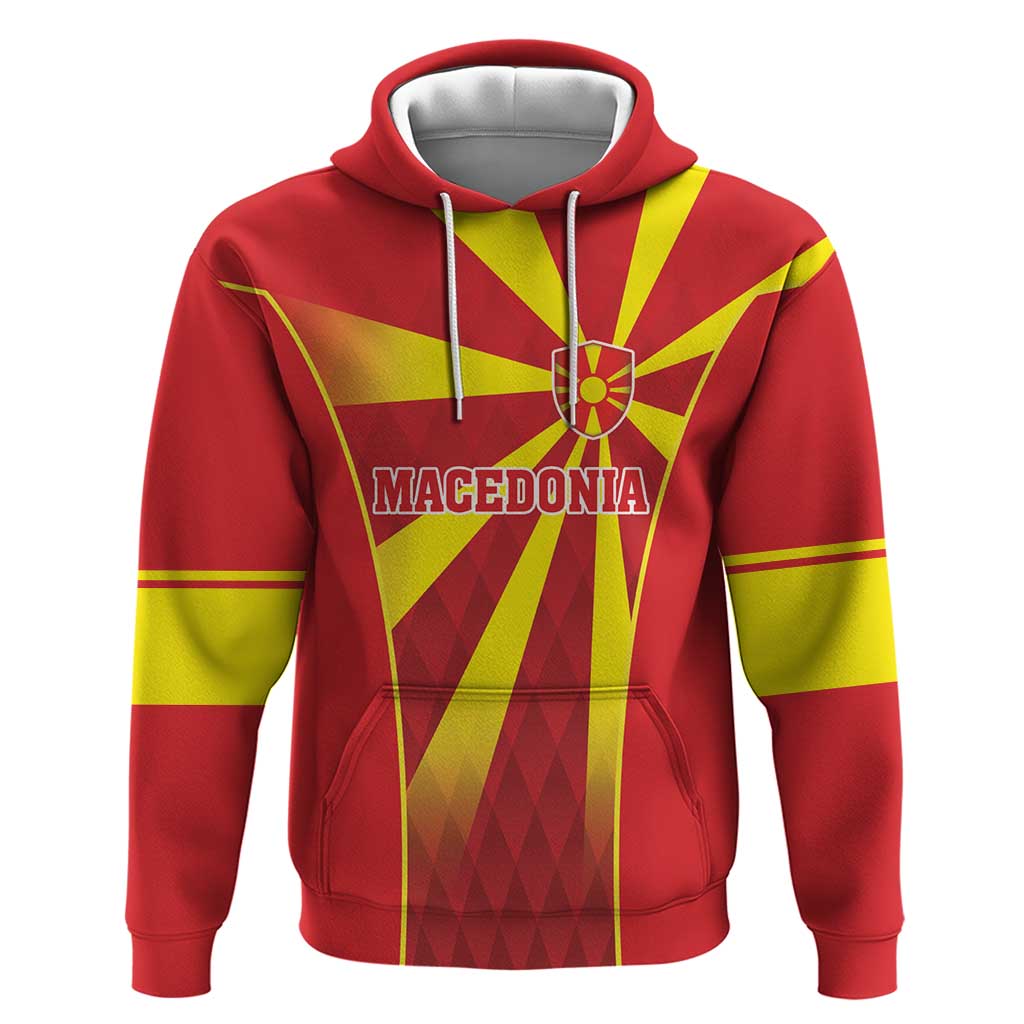 Custom Macedonia Football Zip Hoodie Come On Lavovi - Wonder Print Shop