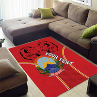 Personalized Macedonia Lion Area Rug National Emblem - Wonder Print Shop