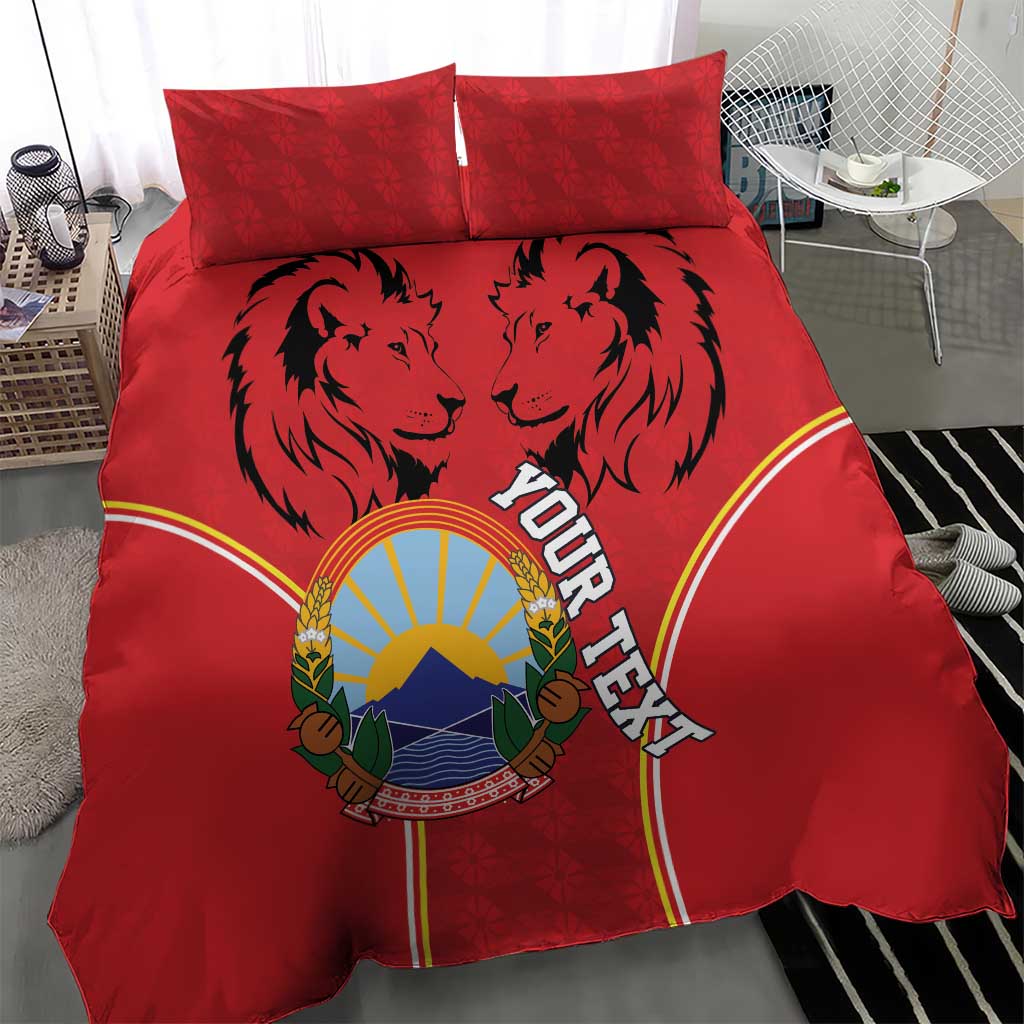 Personalized Macedonia Lion Bedding Set National Emblem - Wonder Print Shop