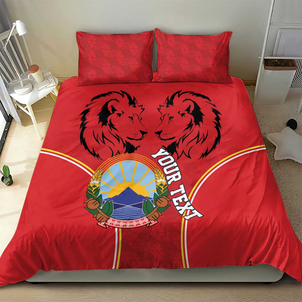 Personalized Macedonia Lion Bedding Set National Emblem - Wonder Print Shop