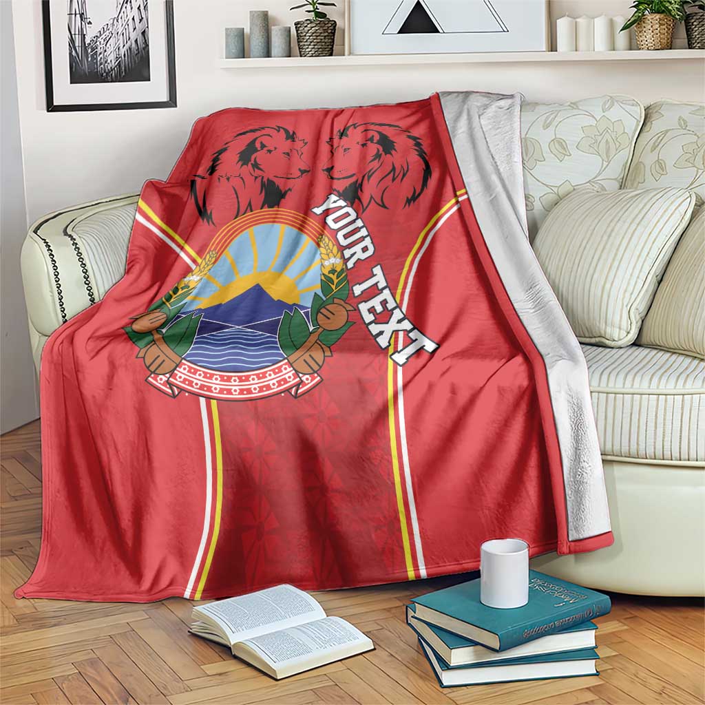 Personalized Macedonia Lion Blanket National Emblem - Wonder Print Shop