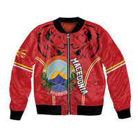 Personalized Macedonia Lion Bomber Jacket National Emblem - Wonder Print Shop