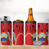 Personalized Macedonia Lion 4 in 1 Can Cooler Tumbler National Emblem - Wonder Print Shop