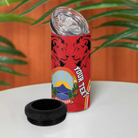 Personalized Macedonia Lion 4 in 1 Can Cooler Tumbler National Emblem - Wonder Print Shop