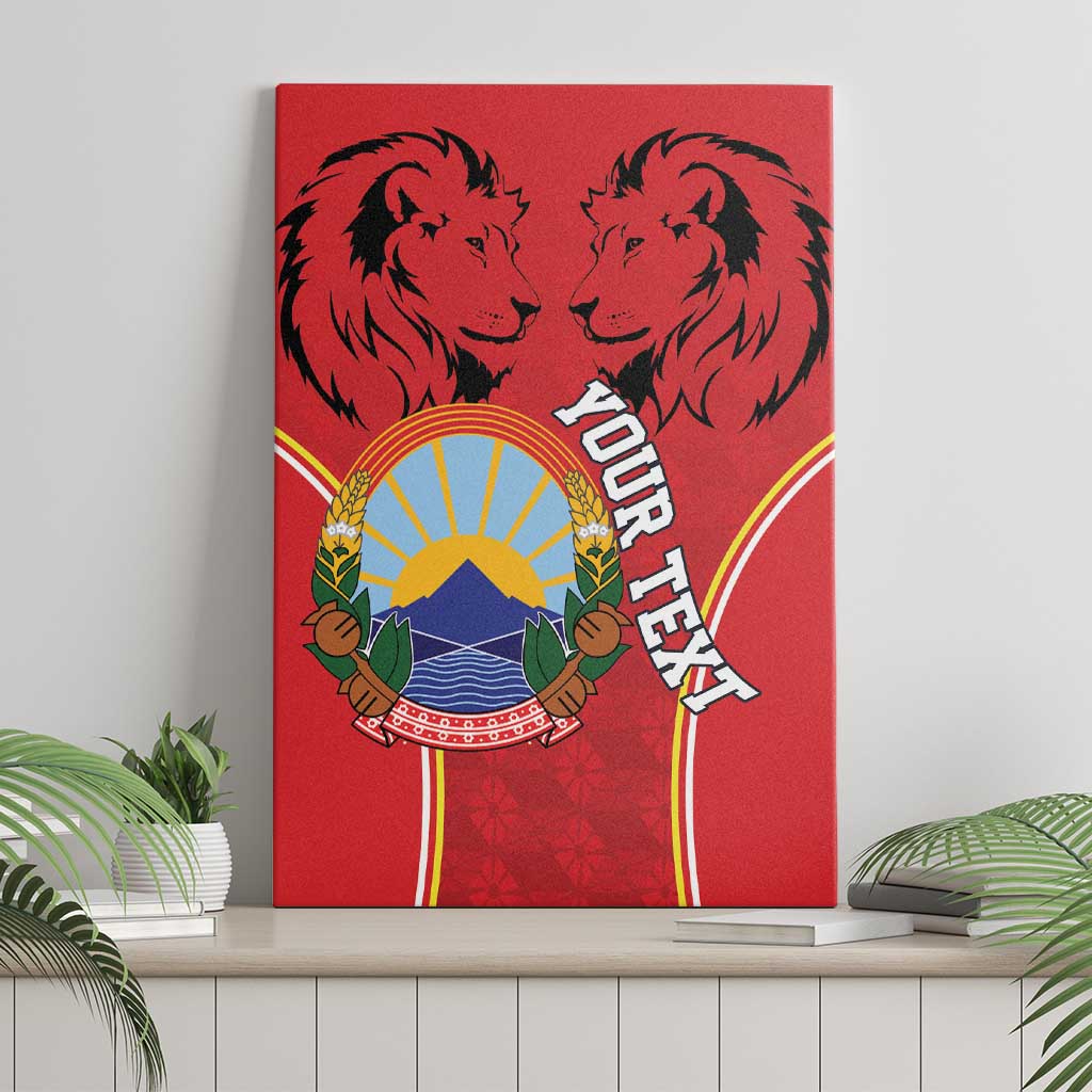 Personalized Macedonia Lion Canvas Wall Art National Emblem - Wonder Print Shop