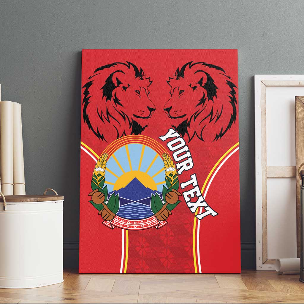 Personalized Macedonia Lion Canvas Wall Art National Emblem - Wonder Print Shop