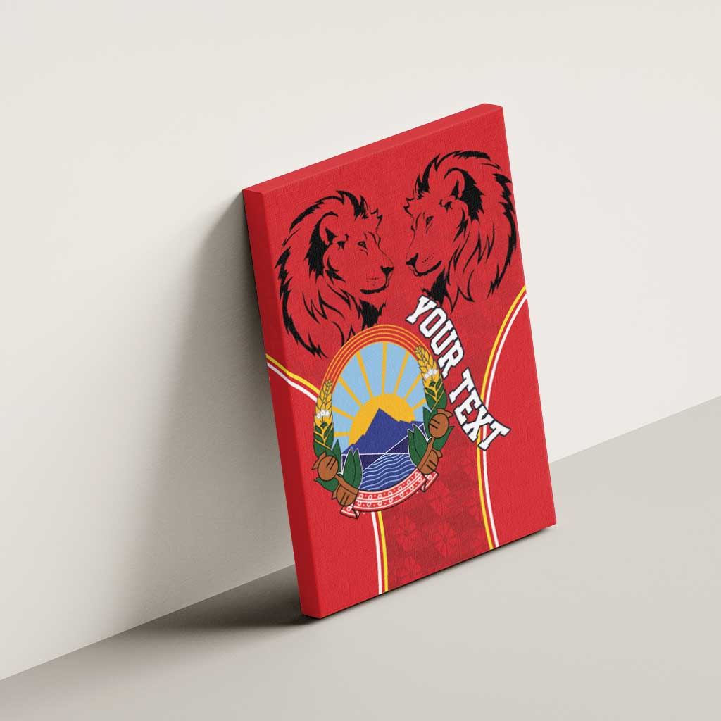 Personalized Macedonia Lion Canvas Wall Art National Emblem - Wonder Print Shop