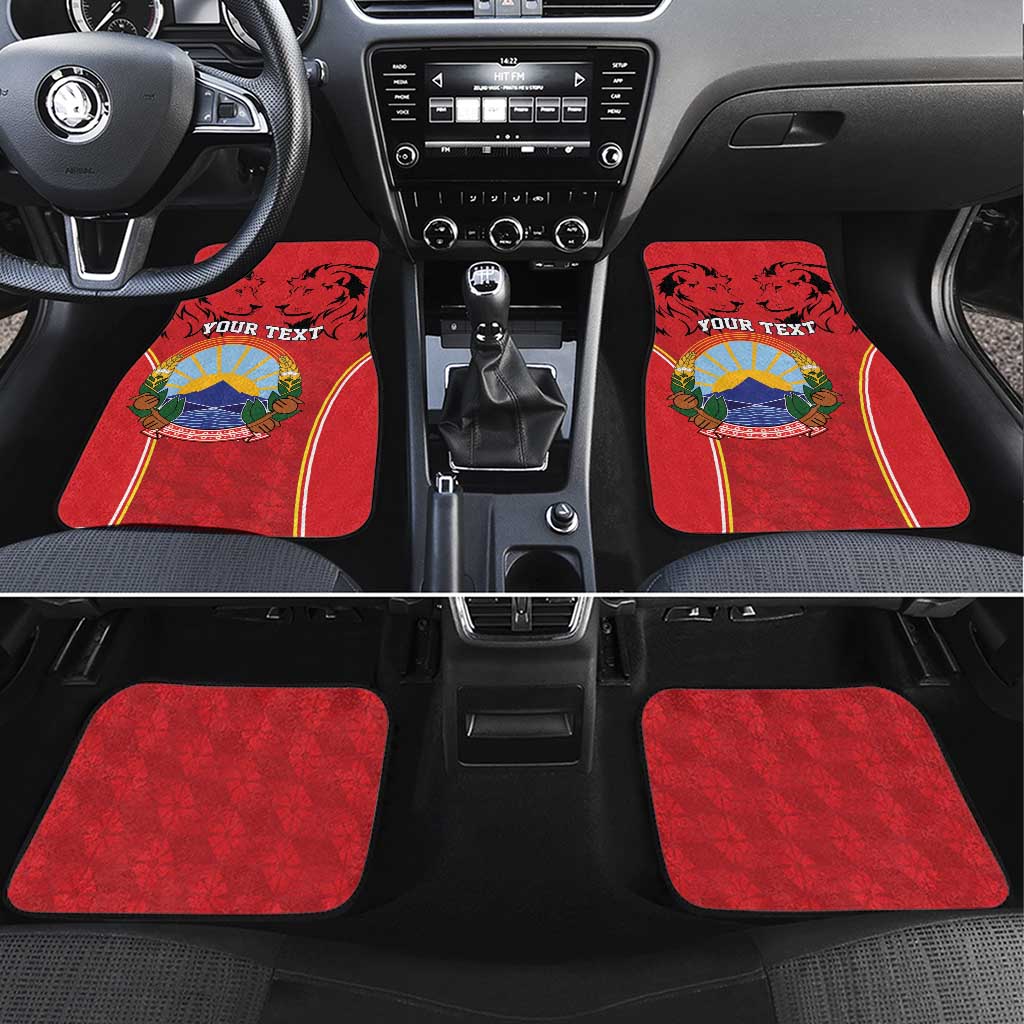 Personalized Macedonia Lion Car Mats National Emblem - Wonder Print Shop