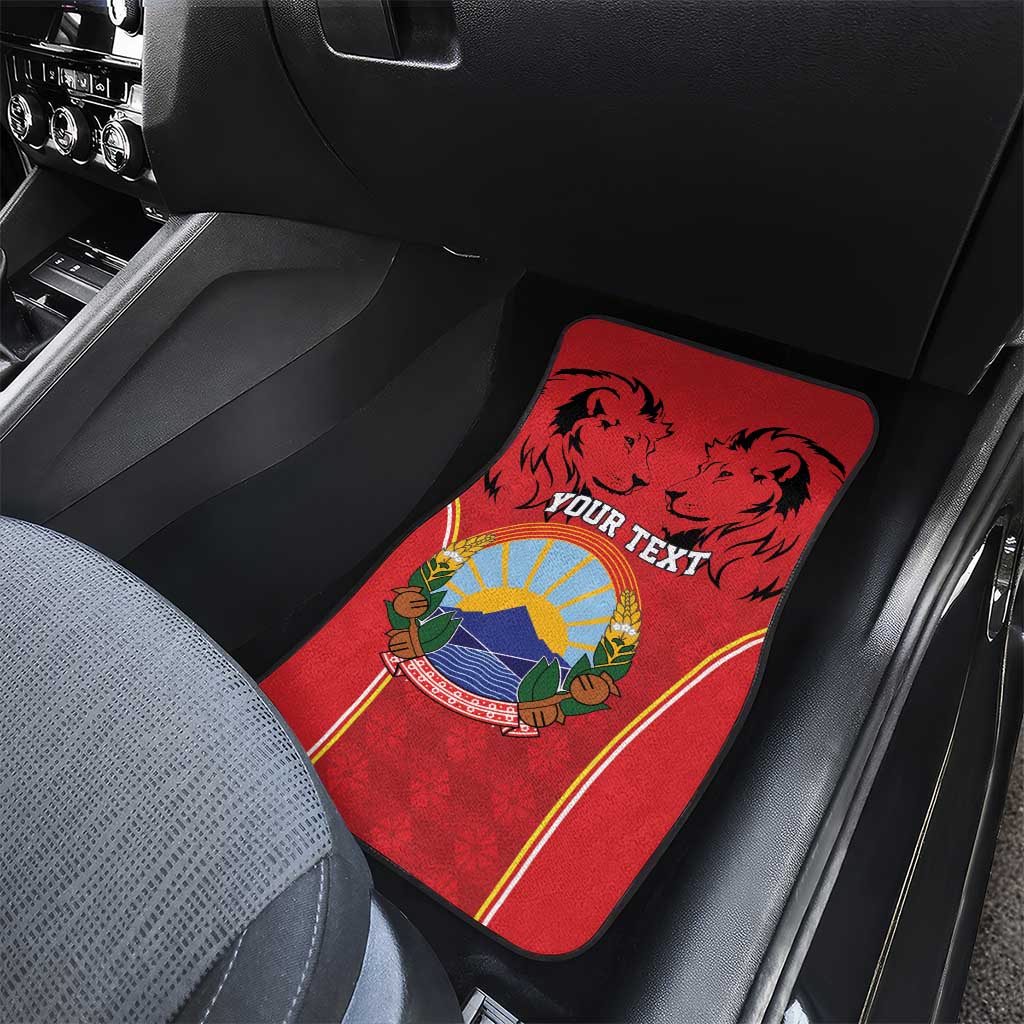 Personalized Macedonia Lion Car Mats National Emblem - Wonder Print Shop