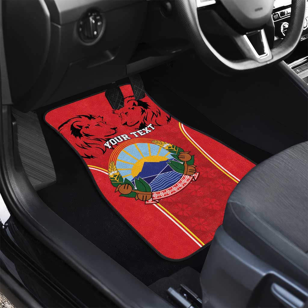 Personalized Macedonia Lion Car Mats National Emblem - Wonder Print Shop