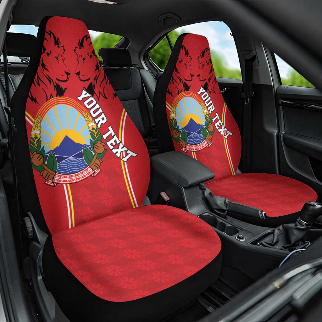 Personalized Macedonia Lion Car Seat Cover National Emblem - Wonder Print Shop