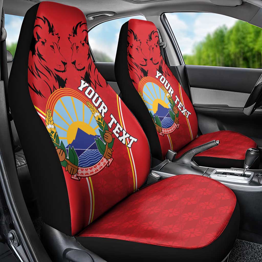 Personalized Macedonia Lion Car Seat Cover National Emblem - Wonder Print Shop