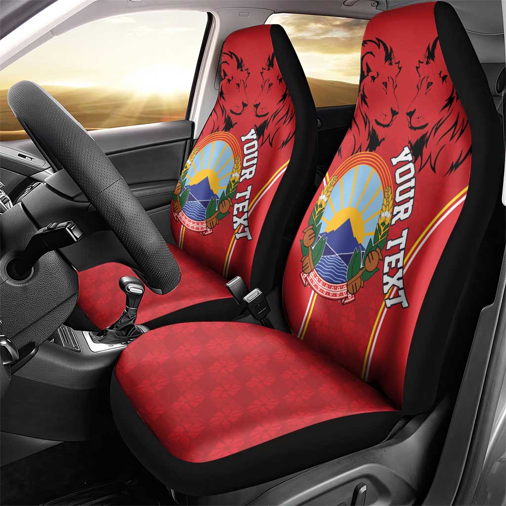 Personalized Macedonia Lion Car Seat Cover National Emblem - Wonder Print Shop