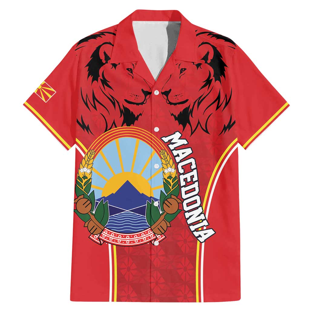 Personalized Macedonia Lion Family Matching Mermaid Dress and Hawaiian Shirt National Emblem - Wonder Print Shop