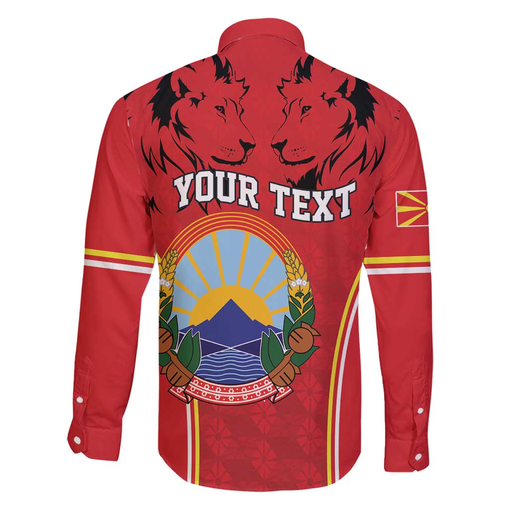 Personalized Macedonia Lion Family Matching Off Shoulder Maxi Dress and Hawaiian Shirt National Emblem - Wonder Print Shop