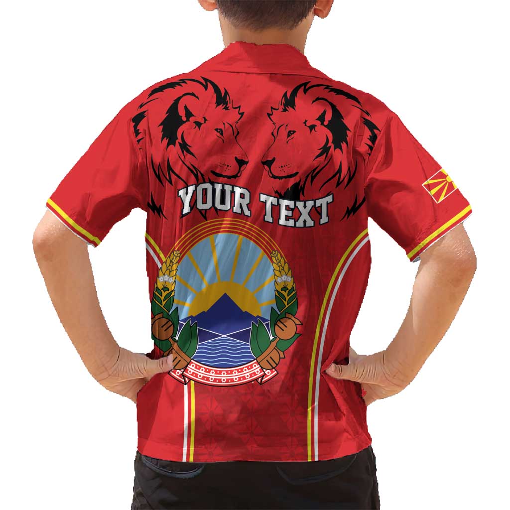 Personalized Macedonia Lion Family Matching Puletasi and Hawaiian Shirt National Emblem - Wonder Print Shop