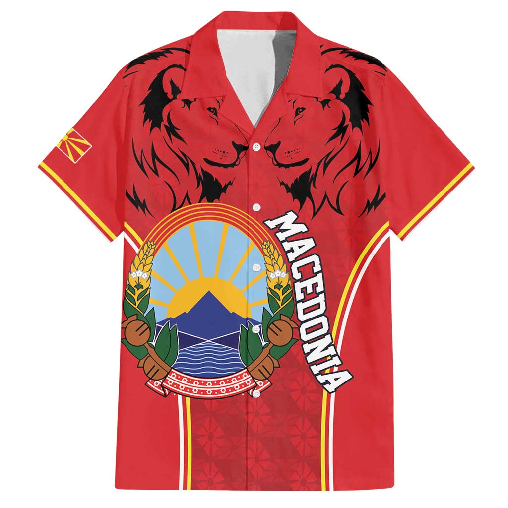 Personalized Macedonia Lion Family Matching Puletasi and Hawaiian Shirt National Emblem - Wonder Print Shop