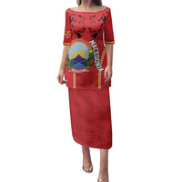 Personalized Macedonia Lion Family Matching Puletasi and Hawaiian Shirt National Emblem - Wonder Print Shop