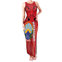 Personalized Macedonia Lion Family Matching Tank Maxi Dress and Hawaiian Shirt National Emblem - Wonder Print Shop