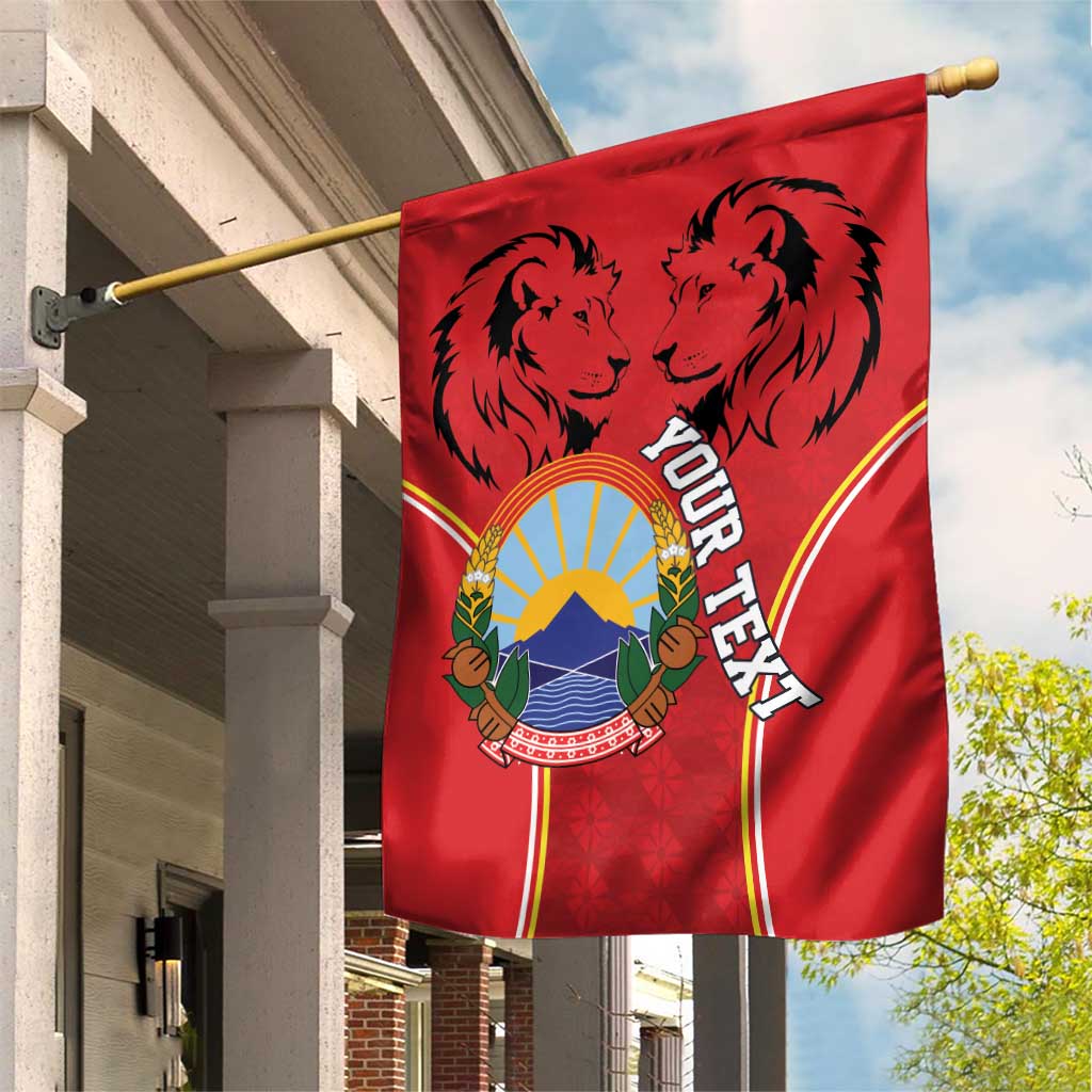 Personalized Macedonia Lion Garden Flag National Emblem - Wonder Print Shop
