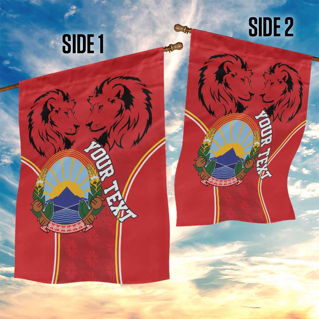 Personalized Macedonia Lion Garden Flag National Emblem - Wonder Print Shop