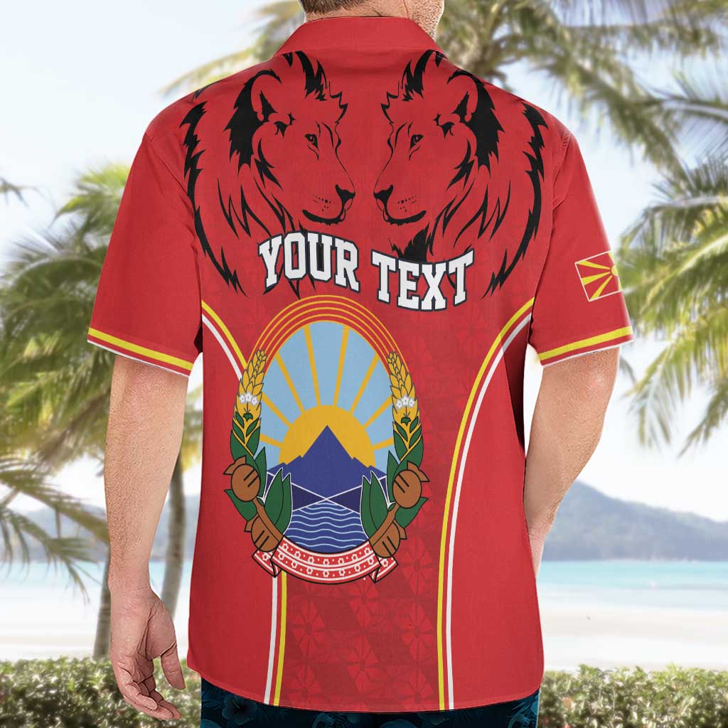 Personalized Macedonia Lion Hawaiian Shirt National Emblem - Wonder Print Shop