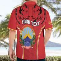 Personalized Macedonia Lion Hawaiian Shirt National Emblem - Wonder Print Shop