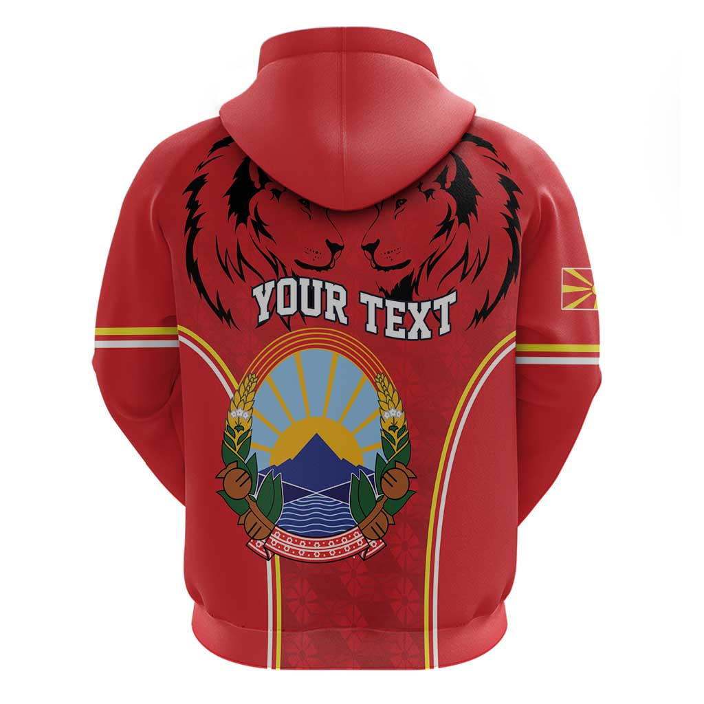 Personalized Macedonia Lion Hoodie National Emblem - Wonder Print Shop