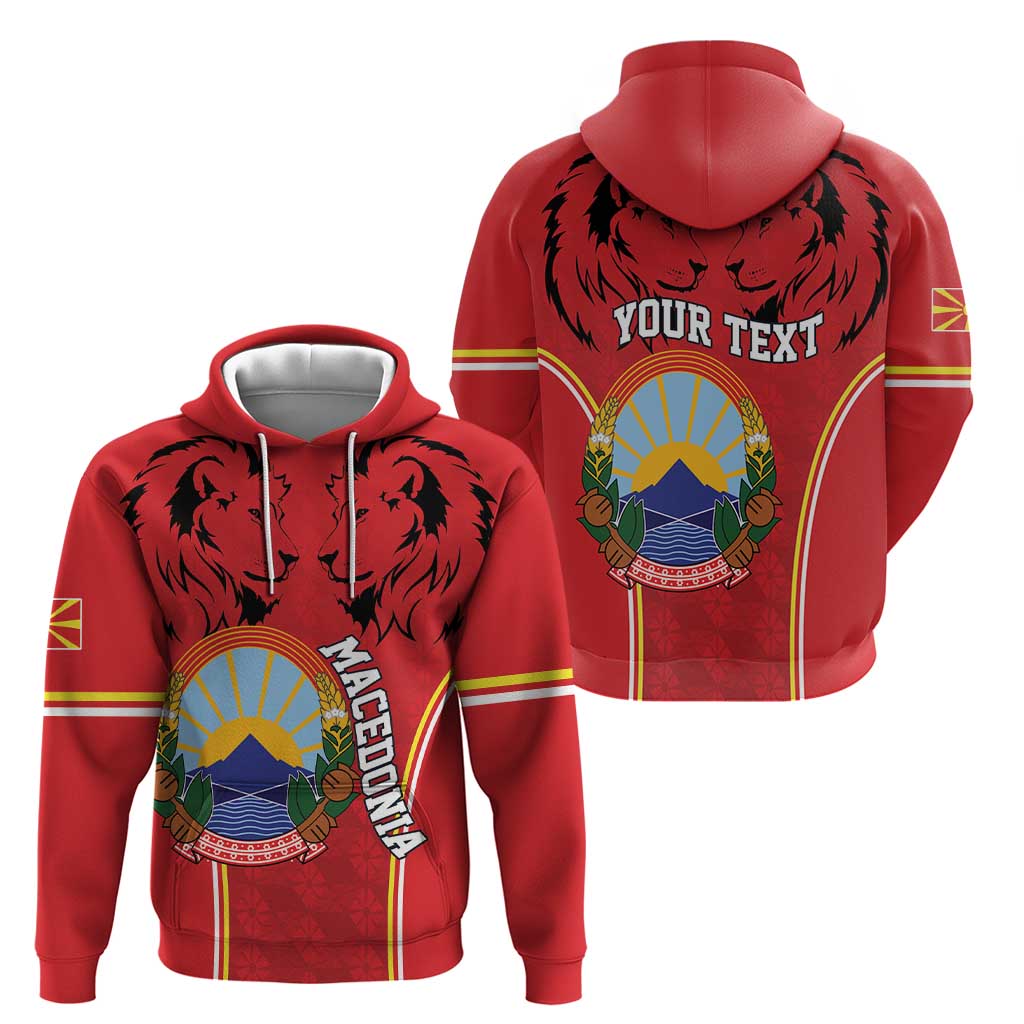 Personalized Macedonia Lion Hoodie National Emblem - Wonder Print Shop