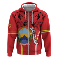 Personalized Macedonia Lion Hoodie National Emblem - Wonder Print Shop