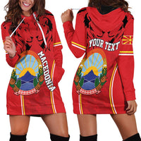 Personalized Macedonia Lion Hoodie Dress National Emblem - Wonder Print Shop