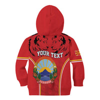 Personalized Macedonia Lion Kid Hoodie National Emblem - Wonder Print Shop