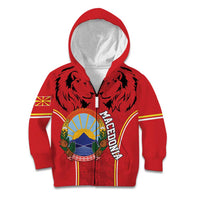 Personalized Macedonia Lion Kid Hoodie National Emblem - Wonder Print Shop