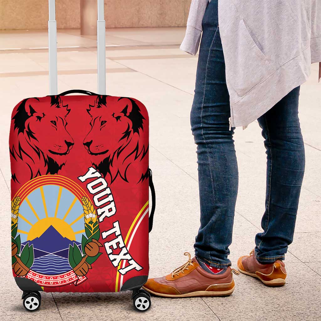 Personalized Macedonia Lion Luggage Cover National Emblem - Wonder Print Shop