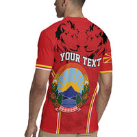 Personalized Macedonia Lion Rugby Jersey National Emblem - Wonder Print Shop