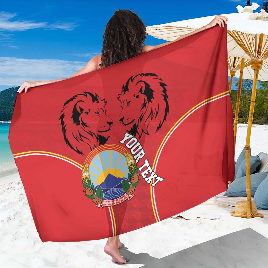 Personalized Macedonia Lion Sarong National Emblem - Wonder Print Shop